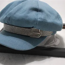 Новинка года, Хрустальная восьмиугольная кепка, детская весенне-летняя кепка в Корейском стиле, моющийся ковбой, Кепка в стиле Newsboy, Повседневная Кепка в стиле милитари