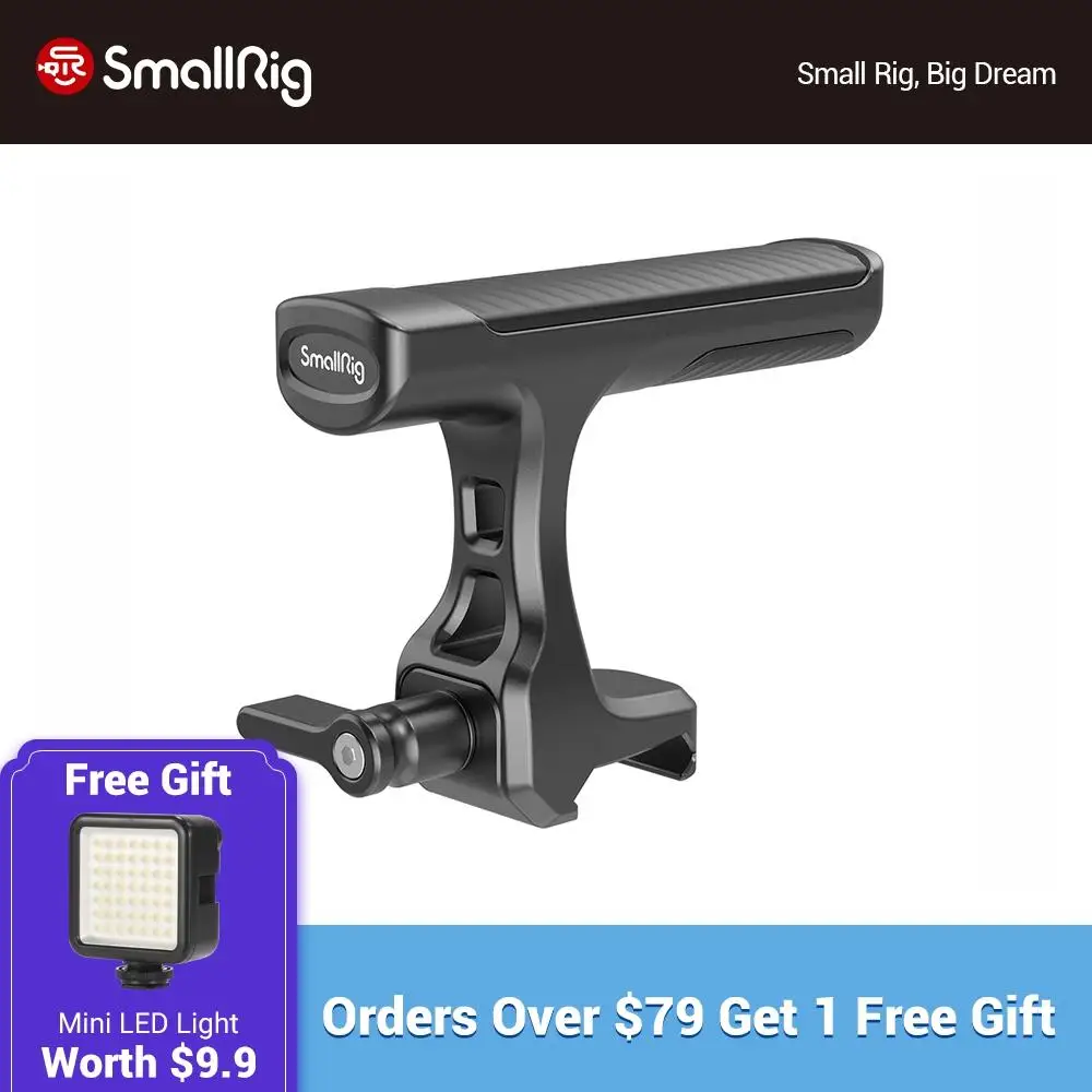 

SmallRig Universal Mini Top Handle With NATO Clamp for Light-weight Cameras SmallRig Camera Cage DIY Handle Video Support- 2770