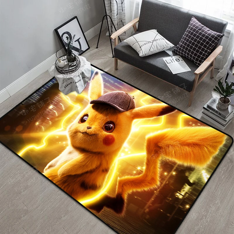 Аниме Pika Psyduck Jigglypuff Коврик для двери ковер пол спальня коврик нескользящий