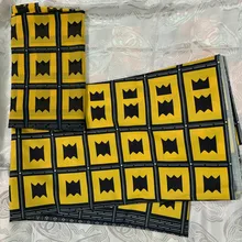 Настоящий Африканский шелк атласная ткань воск шифон печати Анкара снег спиннинг дышащий 4 ярдов+ 2 ярдов Африканский шифон воск