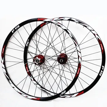 

mountain bicycle bike Wheelset CNC front 2 rear 4 sealed bearings mtb disc wheels 7/11S Aluminum Alloy 26/27.5/29inch Rim