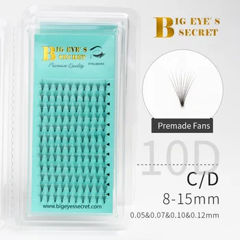 

BES Premade Fans Short Stem Middle Tape Russian Volume Lash Extension 2D-10D 0.07 Curl Mink Eyelash Extension Volume Lashes Fans