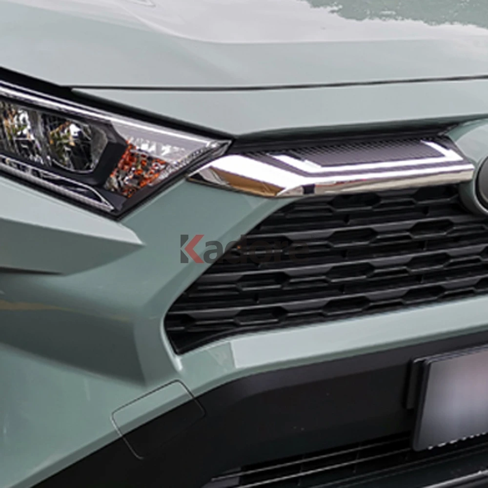 Для Toyota RAV4 RAV 4 Hybrid Limited LE XLE ABS Хром Передняя решетка крышка планки полосы автомобиля стикер внешние аксессуары