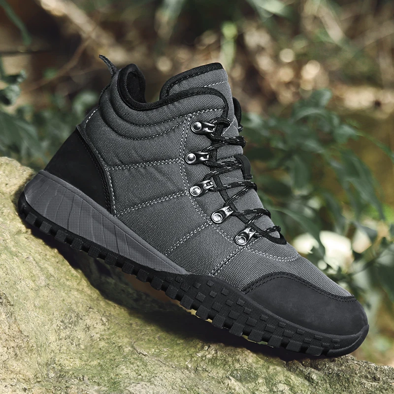 

Snow boots men's shoes winter northeast Martin boots men's waterproof warm high to help big cotton shoes outdoor climbing work c