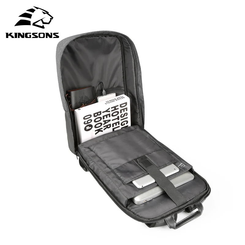 Мужской рюкзак с защитой от кражи Kingsons 15 6 дюйма модные рюкзаки для школы