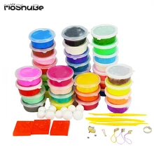 24 цвета* глина+ 12 цветов* пенопласт детские развивающие игрушки играть DiY Ручная резинка масса для лепки Интеллектуальный пластилин