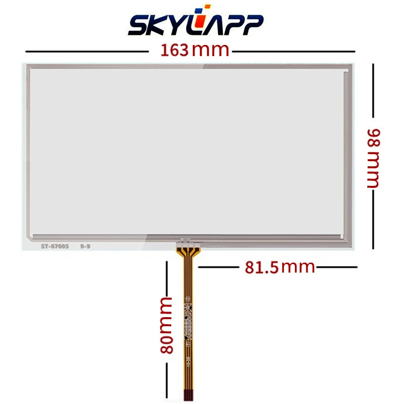 

New 7''inch 4 wire TouchScreen For DVD GPS 163mm*98mm Resistance Handwritten Touch Panel Screen Glass Digitizer Repair Free Post