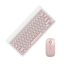 Беспроводная клавиатура и мышь набор комбо круглый колпачок бесшумный энергосберегающий скользящий гибкий щелчок высококачественный набор клавиатуры