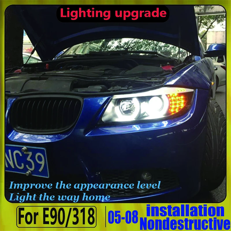 devil eye Headlight for BMW FOR BMW E90 2006-2012 320i 323i 325 330 335 LED  Headlights LED Headlight - AliExpress