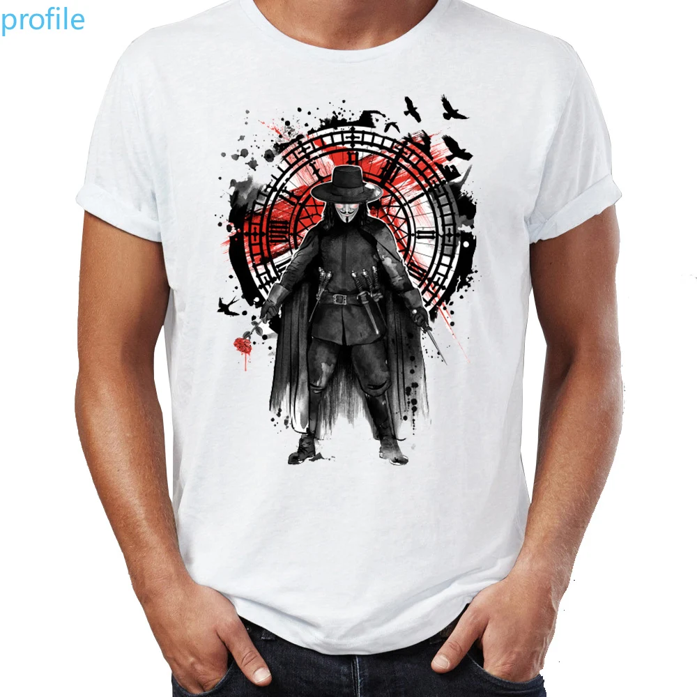 Фирменная Новинка Для мужчин футболки V for Vendetta легендарные анти-hero свободу