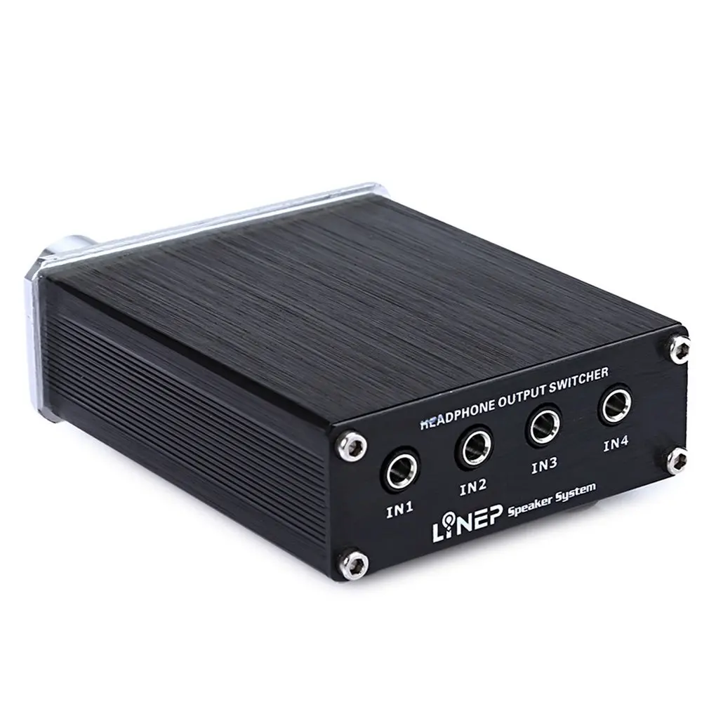 985 Professional Four in and Four out Audio Signal Switcher Headphone Splitter Audio Signal Comparator DTS 2 2 0 AC Metal