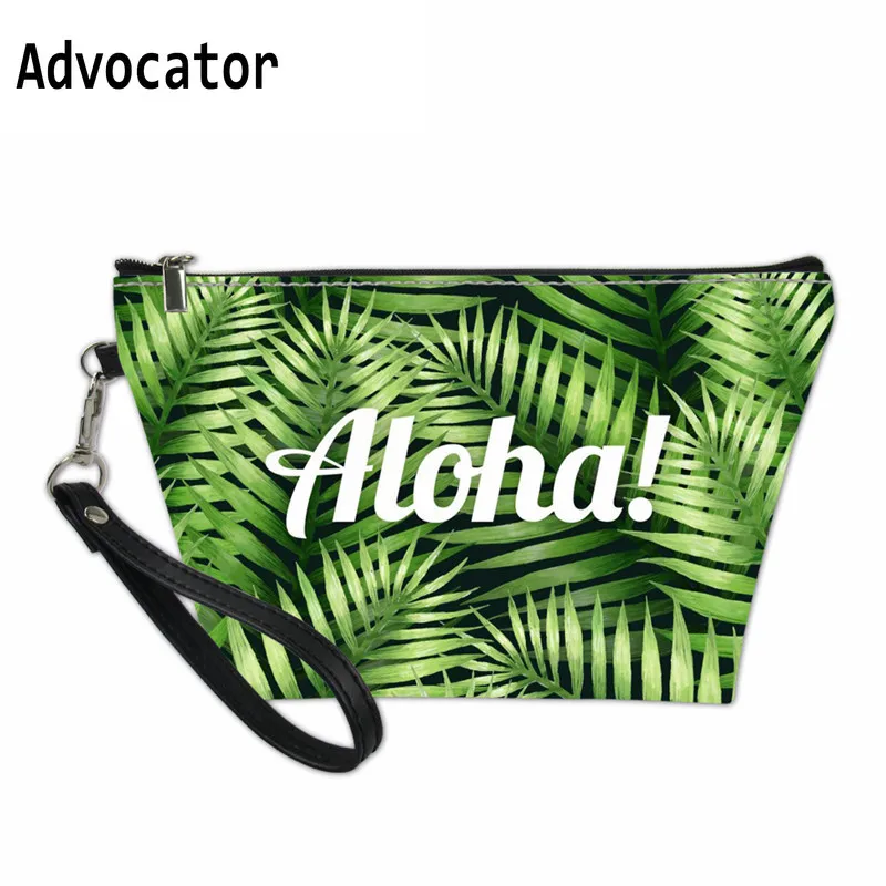 

ADVOCATOR Tropical Leaves Design PU Make Up Storage Bags for Women Zipper Toiletry Bag Travel Organizer Necessaire Feminina