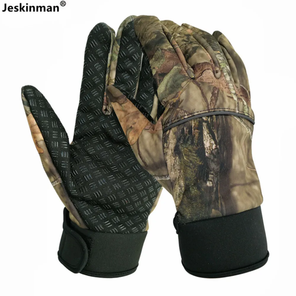 Gants bioniques camouflage arbre pour pêche automne hiver anti-dérapants et thermiques
