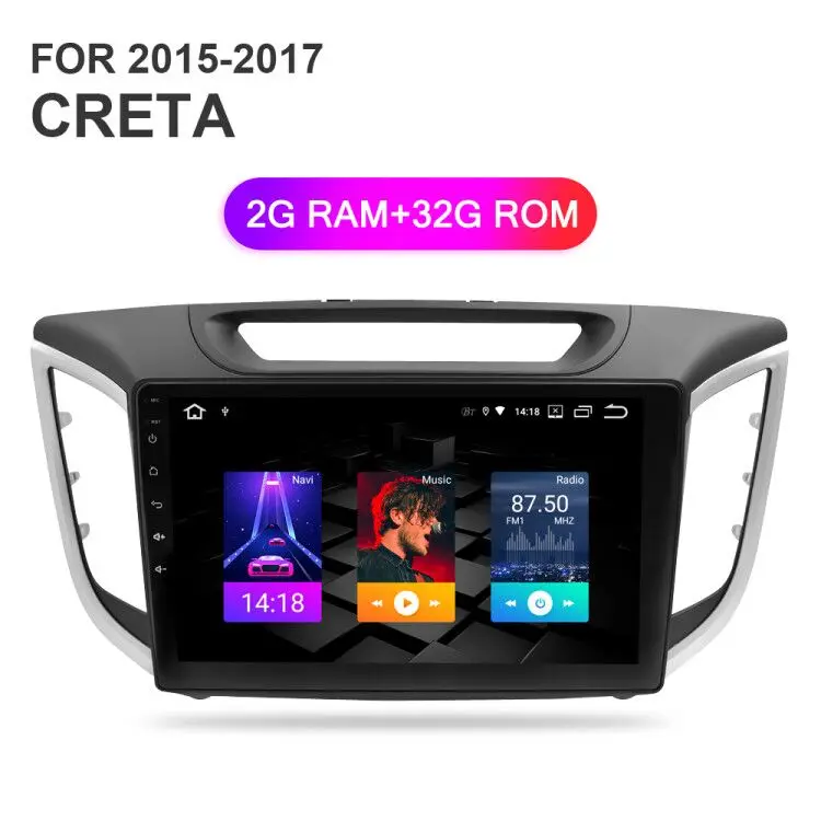 no dsp Ips Android 9,0 автомобильный стерео DVD Радио gps навигационный плеер для hyundai ix25 Creta- Видео Мультимедиа Bluetooth головное устройство - Цвет: no dsp