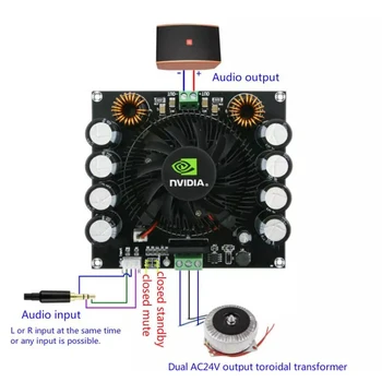 

420W TDA8954TH High Power Class AD AMP Amplificador TDA8954 Dual AC 24V Mono Digital Audio Amplifier Board