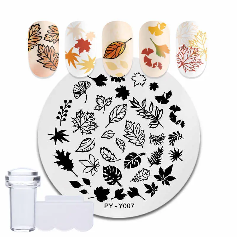 PICT You Christmas Plate Nail Stamping Plates Snowman Santa Claus Nail Art Image Plate Stencil Stainless Steel Nail Design - Цвет: Set7