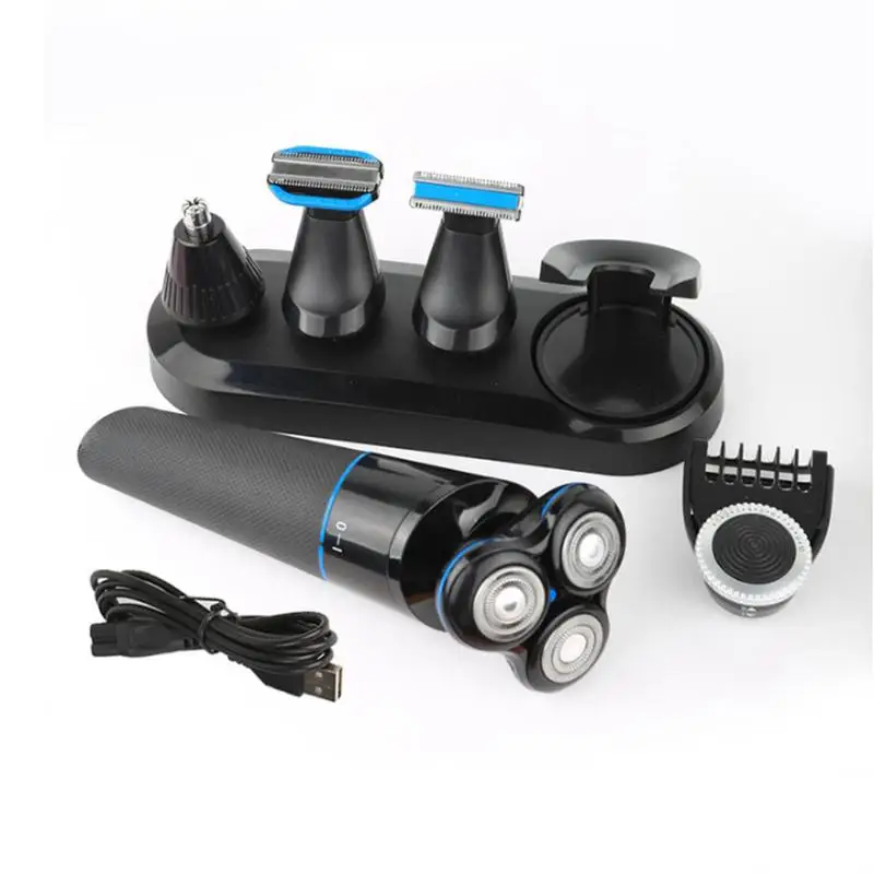 

Multi-functional 5 in 1Eletric Shaver 3-Head 3D Intelligent Floating Razor Noise Body Hair Remover