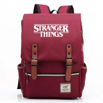 

2020 Fashion New Hot Stranger Things Buckle Children School Bag Teenagers Student Schoolbags Women Bagpack Men Backpack