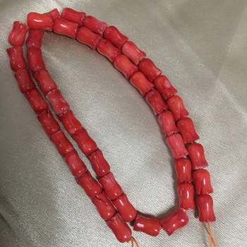 

6*9MM 42Pcs/1Strand Red Tulip Natural Coral Loose Beads Strands Jewelry Findings Accessories