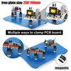 NEWACALOX PCB Fixture Clips Soldering Holder Third Hand Tool Magnetic Flexible Helping Hands with 3X LED Illuminated Magnifier 3