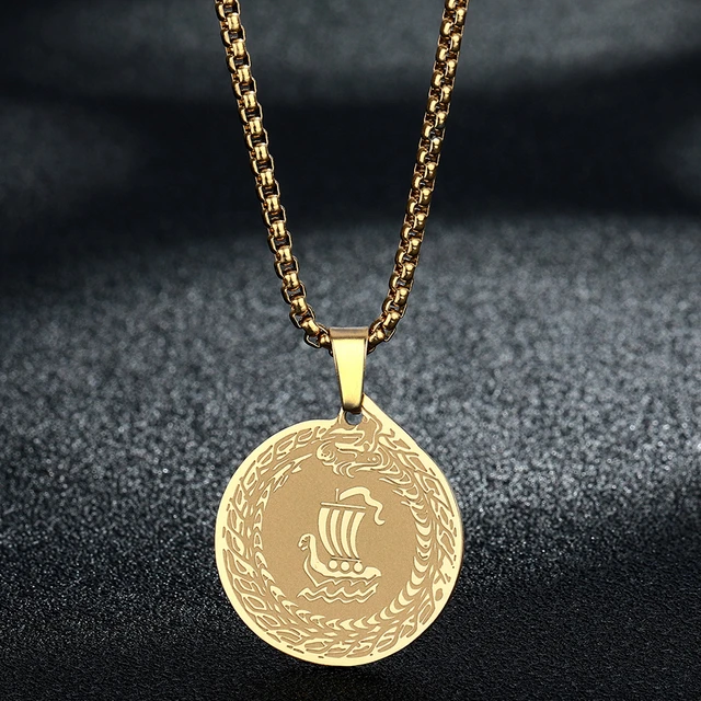 Dainty Mythology Medusa Gorgon Necklace Women Men Ancient Greek Symbol Jewelry  Stainless Steel Pagan Necklace Collar SPA122