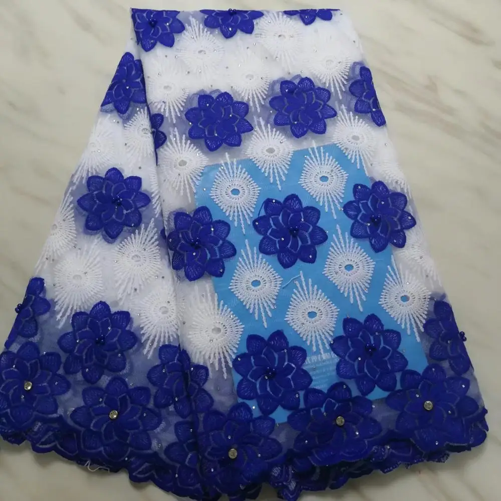 

Latest African Voile Lace Fabric Cord Mesh French Net Lace Fabric High Quality 2019 Lace With Beads For Wedding Dress NX912x