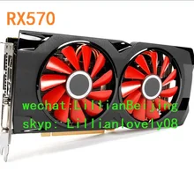 Computador usado xfx placa gráfica rx570 8gb computador desktop jogos placa de vídeo 8g