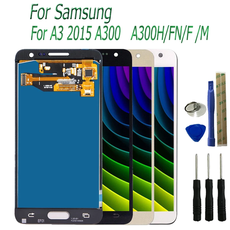 SZHAIYU ЖК дисплей для samsung Galaxy A3 2015 A300 A300H A300FN A300F A300M Регулируемая яркость сенсорный