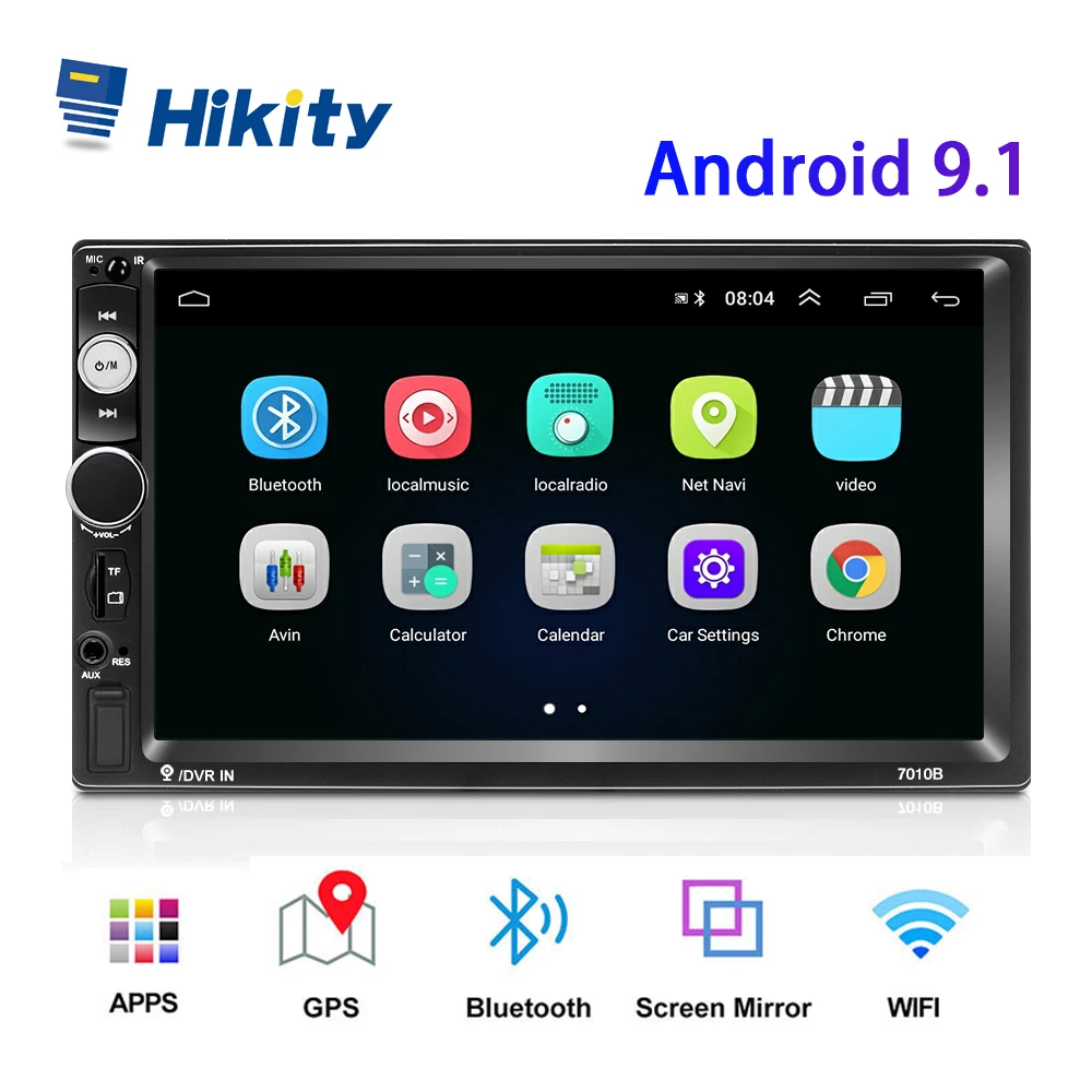 Автомобильный мультимедийный плеер Hikity 2 Din Android 9 1 7010B GPS 7 дюймов HD MP5 Wi Fi для Hyundai