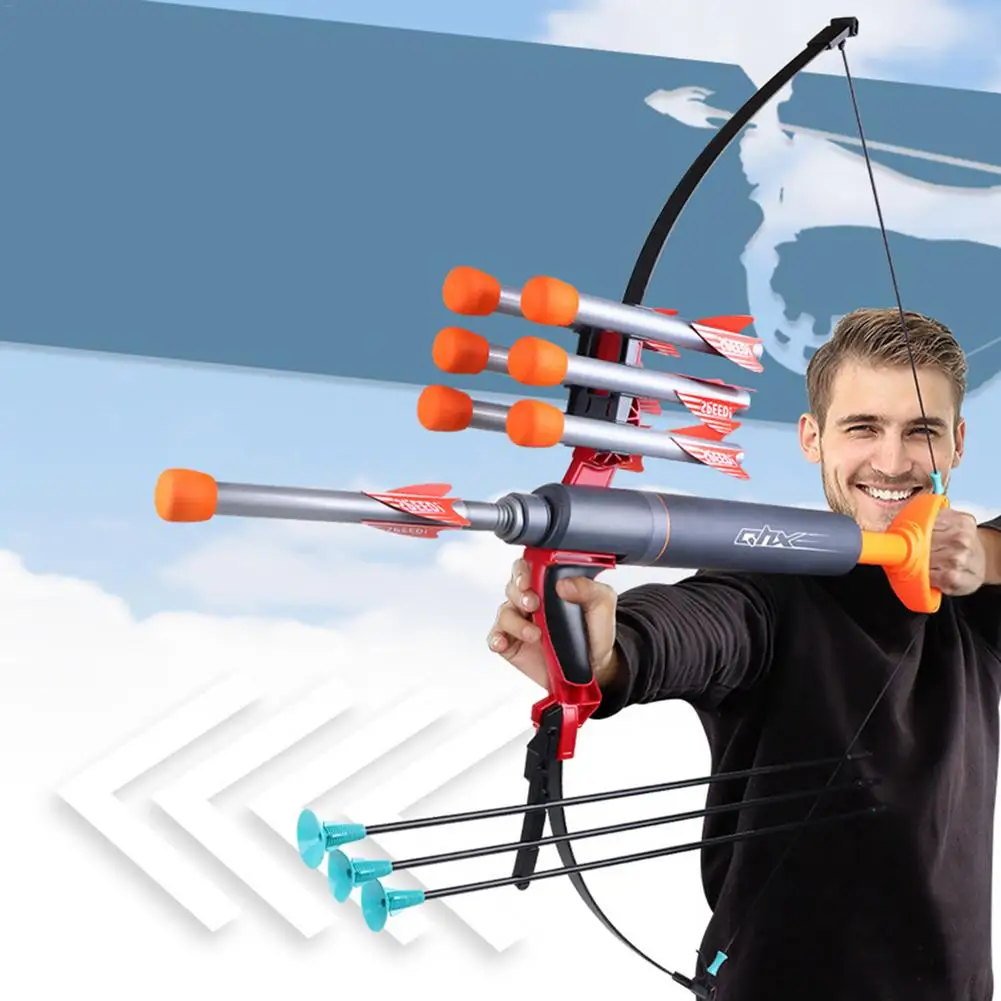 Boy Shooting Simulation Bow And Arrow Set Toy Children'S Bow Arrow Set Air Cannon Archery Toy Set
