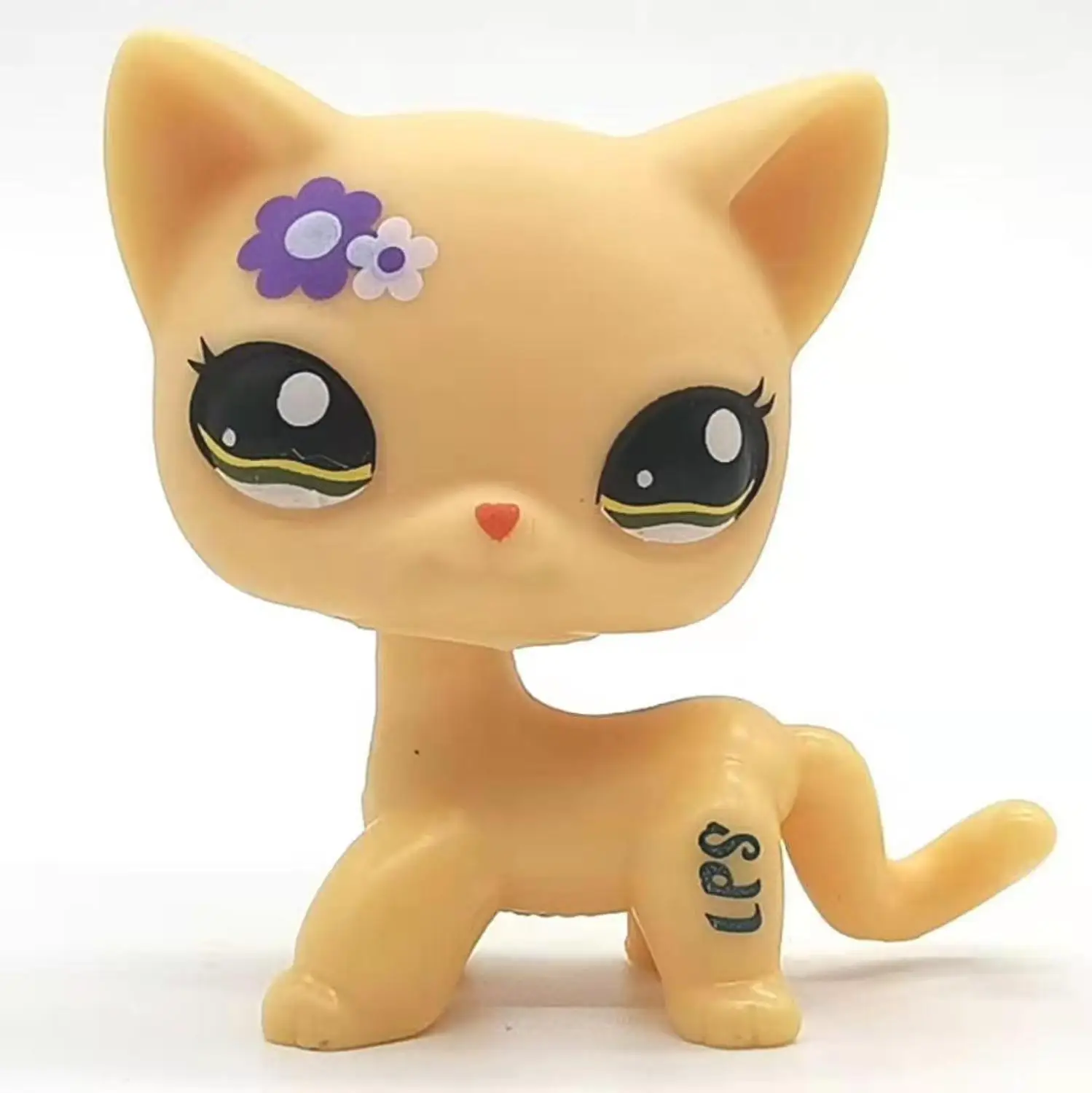 Редкий магазин домашних животных lps игрушки стоят маленькие короткие волосы кошки розовый#2291 Серый#5 черный#994 старые оригинальные игрушки для домашних животных котенок в подарок