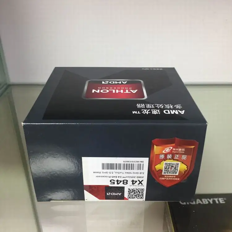 Процессор AMD Athlon X4 845 ЦП четырехъядерный 3,5 ГГц 65 Вт 2 Мб разъем FM2+ кэш Настольный в штучной упаковке с процессором кулер вентилятор