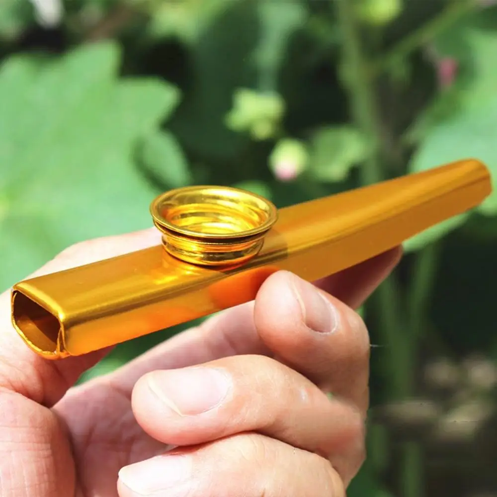 2 Простой дизайн легкий kazoo алюминиевый сплав металл для гитары инструмент музыкальный инструмент для любителей музыки 6 цветов на выбор - Цвет: 2