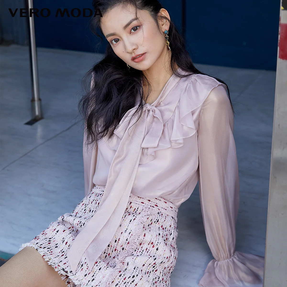 Vero Moda женская элегантная шифоновая блузка с оборками | 319305532
