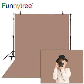 

Funnytree background photophone gray brown colour Baby solid color christmas backdrop decor studio photo photozone photography