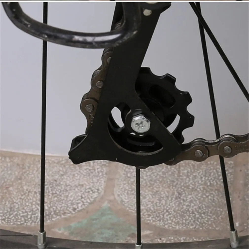 Горячая Распродажа, алюминиевый сплав, Jockey Wheel 11 T, велосипедное Натяжное колесо, задний переключатель, шкив, направляющий шкив, велосипедные аксессуары - Цвет: Черный