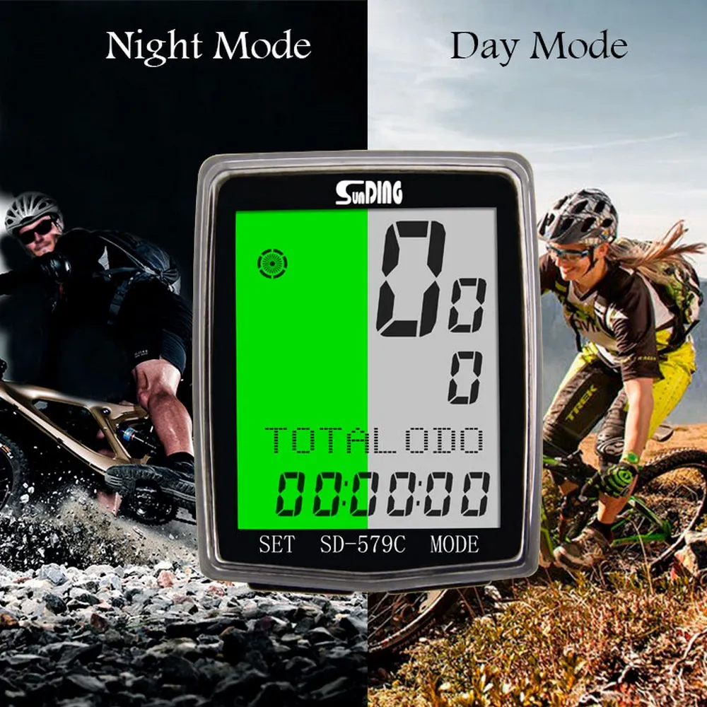 

SD-579C Wireless Bike Computer Bicycle Speedometer Rainproof Sensor with Remote Controller Bicycle Accessories 579A Wired