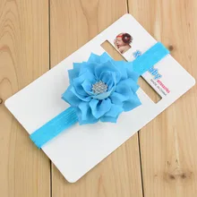 Лидер продаж, Европейская и американская детская лента для волос, ручная работа, лотос, снежинка, лента для волос, 10 цветов, сеть, поставка товаров