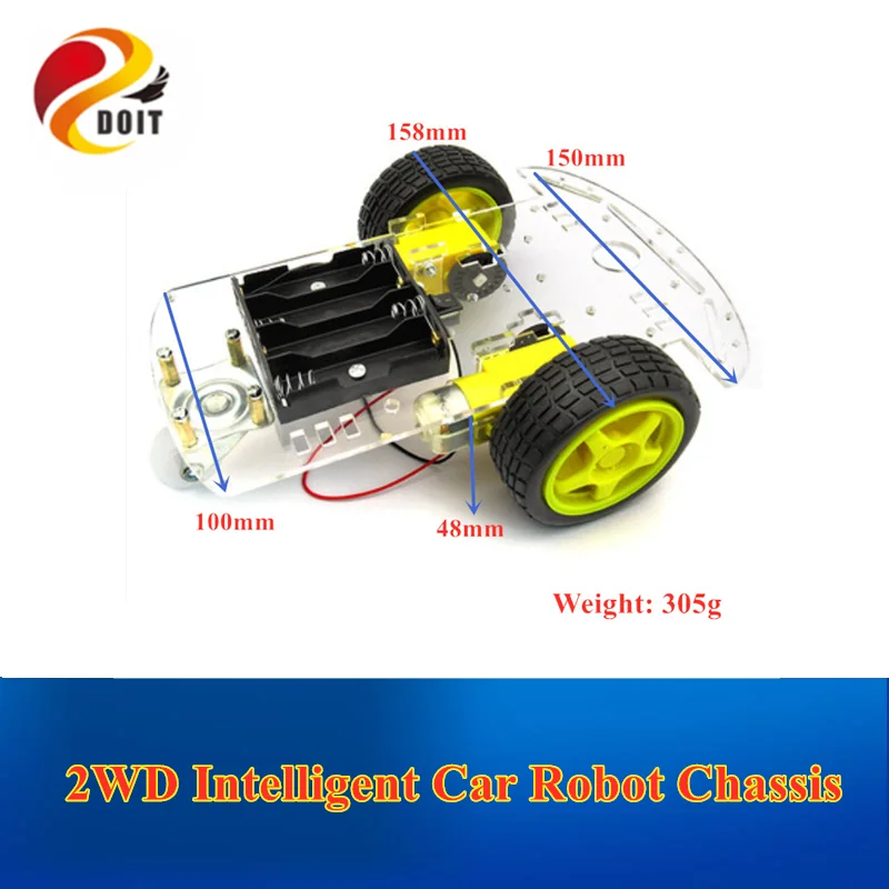 Официальный умный автомобильный робот шасси DOIT 2WD с датчиком скорости DIY RC