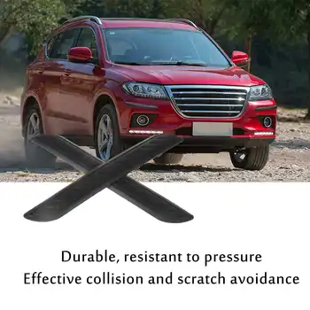 

2PCS Rubber Stickers Carbon Fiber Car Bumper Protector Corner Guard Front Rear Anti-collision Scratch Strips Protection Body