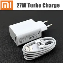 xiaomi Turbo charger EU qc 4,0 Быстрая зарядка 27 Вт адаптер usb type c кабель для redmi note 8 7 K20 Pro mi 9 9t cc9 se mi x 4
