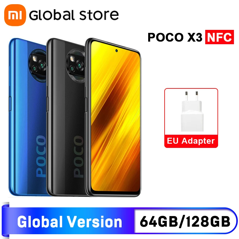 Смартфон глобальная версия POCO X3 NFC 6 ГБ 64 Гб/6 128 Восьмиядерный процессор Snapdragon 732G