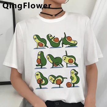 

Avocado Harajuku Funny Cartoon T Shirt Women Ullzang Cute Anime Summer T-shirt Kawaii Oversized Tshirt Graphic Top Tees Female