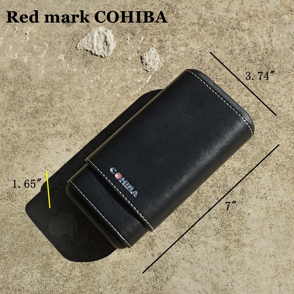 Красная Марка, COHIBA, выходные, для путешествий, держатель для сигар, Cohiba, кедровое дерево, 3 плюс, пальцы, трубка, максимум до 60, кольцо