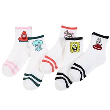 Harajuku, для колледжа, для пары, Повседневная мода, для женщин, мода, губка, осьминог, унисекс, милые хлопковые носки, кавайные, корейские