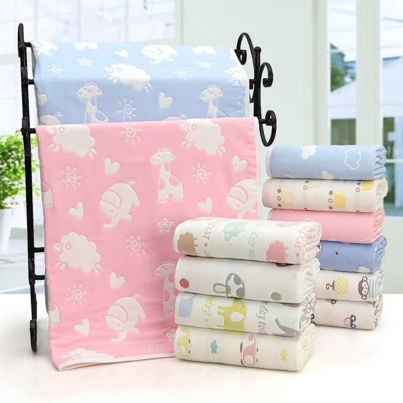 

A Class Children's Quilt Six 6-Layer Pure Cotton Gauze Is Children Blanket Infants Bath Towel Wrapping Blanket