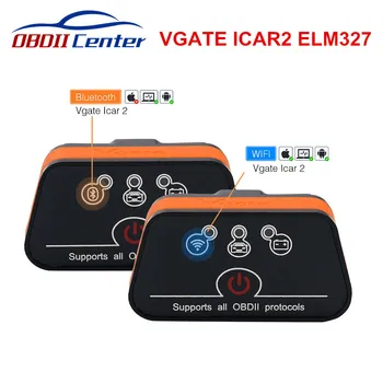 

Original Vgate Icar2 Wifi Bluetooth ELM327 Diagnostic Scanner ICAR 2 Wi-fi IOS Android ELM 327 V2.1 For All OBD2 Protocols Cars