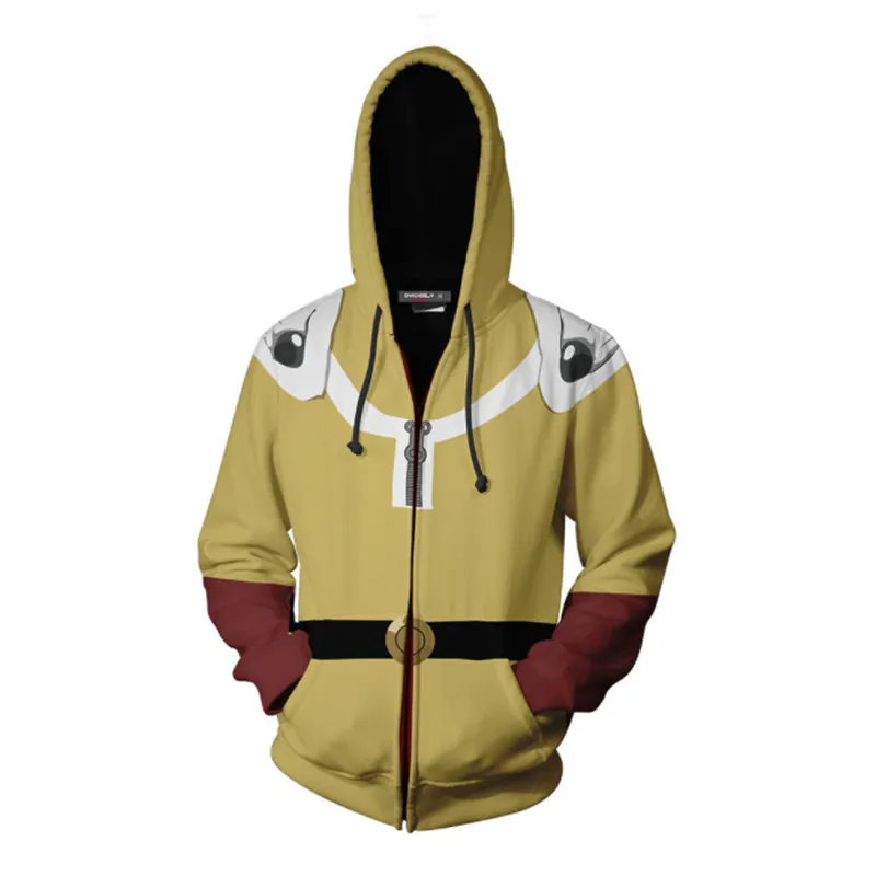Аниме толстовки Толстовка ONE PUNCH MAN Косплей Костюм толстовка на молнии унисекс Повседневная куртка 3D принт - Цвет: A5