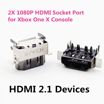 

2pcs HDMI Port Socket Jack Interface Connector for Microsoft Xbox One X Console HDMI 2.1 Devices
