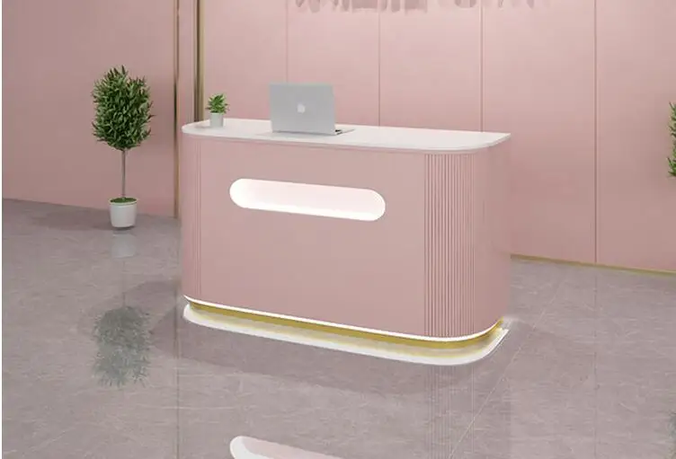 Beauty salon solid wood reception desk cash register small simple modern shop bar counter bar table commercial